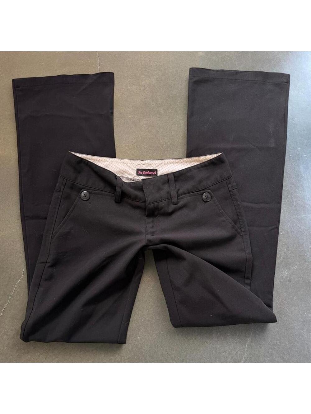 Joe Benbasset Black Low Rise Flare Pants | Women’s Size 3 y2k low rise